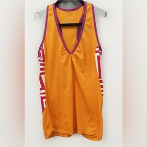Nike Dri Fit V NECK running Racerback Tank Top Shirt Pink Orange Women’s Small